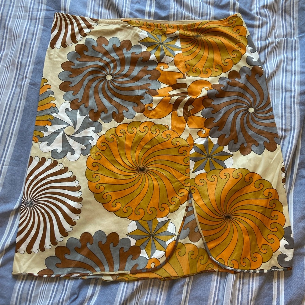 Vintage Vanity Fair Multicolor Midi  Skirt